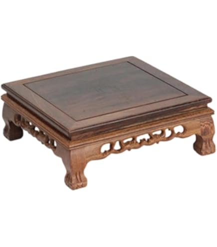 Amazon.co.jp: 木製台座 ディスプレイスタンド 四角台座 純木 花台 飾